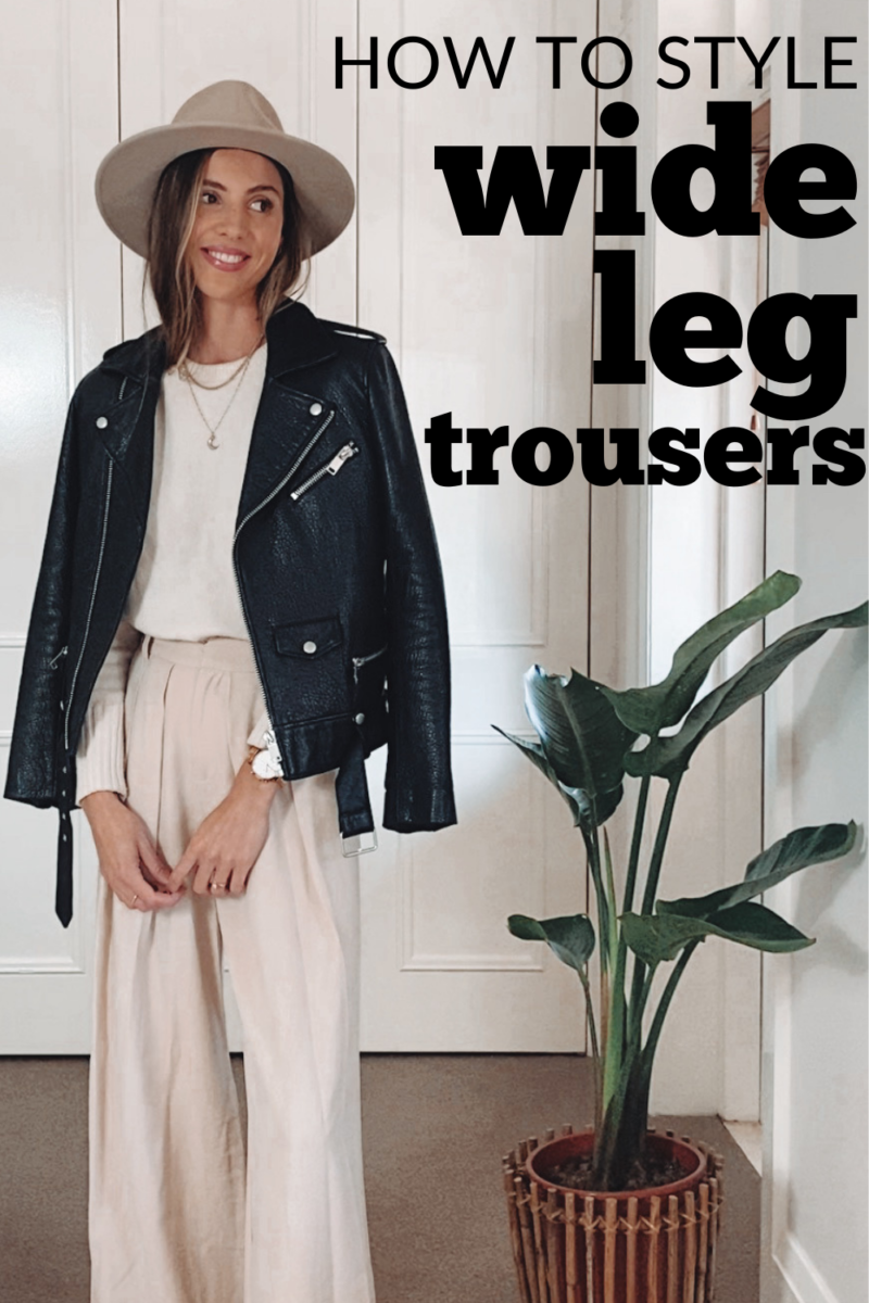 How To Style Wide Leg Trousers - Pinterest Graphic