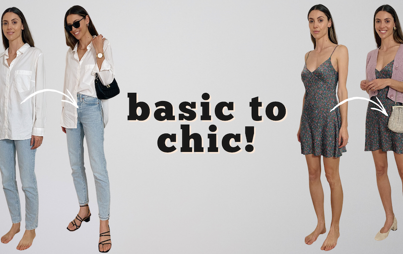 how to make basic outfits look good - basic to chic