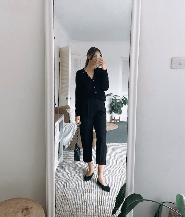 ballet flats outfit all black outfit french inspired